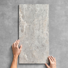 Addison 300 x 600mm Matt Sterling Travertine Look Porcelain Tile