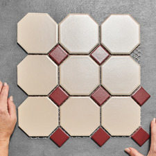 Stanmore Matt Octagon Porcelain Mosaic Tile