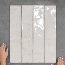 Claudia White Subway Ceramic Tile