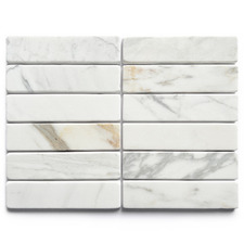 Apollo Tumbled Calacatta Gold Subway Marble Tile