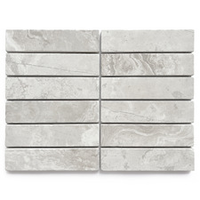 Apollo Tumbled Grey Woodstone Subway Marble Tile