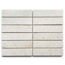 Apollo Tumbled White Limestone Subway Marble Tile