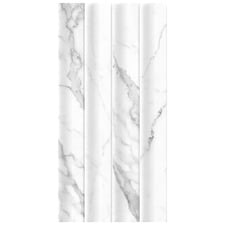 Cassian Satin Calacatta White Flute Ceramic Tile