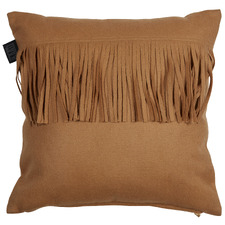 Fringe Frey Velvet Cushion