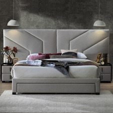 3 Piece Oat White Spring Bedroom Furniture Set