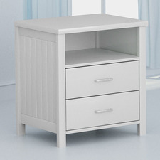 White Leo Bedside Table