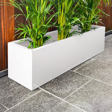 30cm Willow Galvanised Steel Box Planter