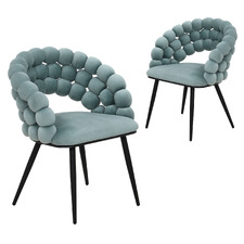 Merlene Dutch Velvet Dining Chairs (Set of 2)