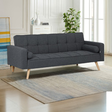 Kash 3 Seater Linen Double Sofa Bed