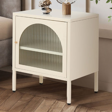 Chloe 1 Door Fluted Bedside Table