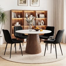 Keat Velvet Dining Chairs (Set of 4)