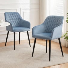 Corbin Dutch Velvet Dining Chairs (Set of 2)