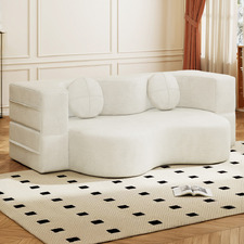 Sora 2 Seater Double Chenille Compressed Sofa Bed