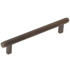 Bellevue Round Brass Knurled Bar Cabinet Handle