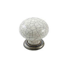 Trianon Round Porcelain & Zinc Alloy Knob
