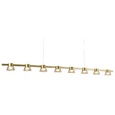 Rocket Iron & Glass Tri-Colour LED 8 Light Pendant
