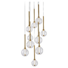 Meteor Glass 10-Light LED Round Pendant
