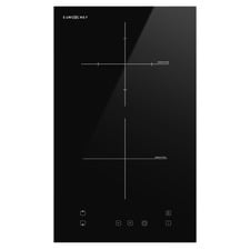 EuroChef 30cm Crystal Glass 2 Zone Induction Cooktop