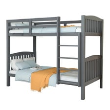 Kingston I Single Pine Wood Convertible Bunk Bed