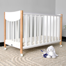 Sweet Pea Lucas Pine Wood Compact Cot with Mattress