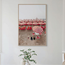 Seaside Stripes Printed Wall Art