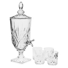 5 Piece Jonnie Traditional 3000ml Dispenser & Tumbler Set