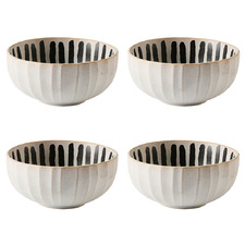 Kimmie Long Stripe 15cm Stoneware Noodle Bowls (Set of 4)