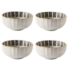 Kimmie Short Stripe 15cm Stoneware Noodle Bowls (Set of 4)