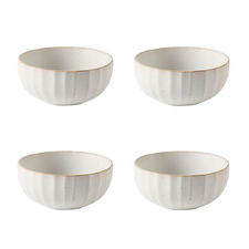 Natural Kimmie 12cm Stoneware Nibble Bowls (Set of 4)