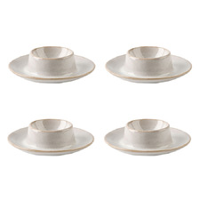 Bobbie Stoneware Egg Cup Plates (Set of 4)