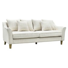 Dean 3 Seater Striped Upholstered Sofa