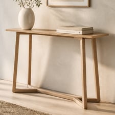 Dietrich Oak Wood Console Table