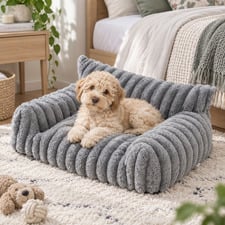 Pickles Faux Fur Dog Bed
