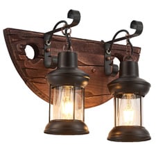 Debra Iron 2 Lamp Armed Wall Light