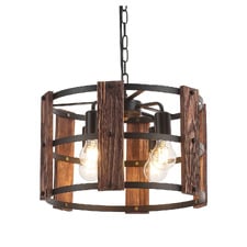 Sharon Pine Wood 4 Light Pendant
