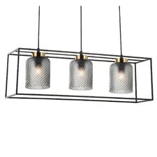 Simmons Iron & Glass 3 Light Pendant