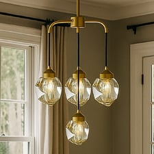 Ayers Brass 4 Light Pendant