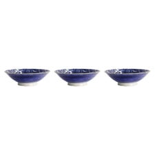 Blue Japonism Carp Porcelain Menbachi Bowls (Set of 3)