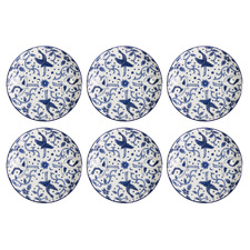 Tokyo Blue Maizuru Round 21.5cm Porcelain Dinner Plates (Set of 6)