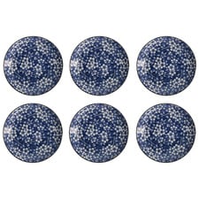 Tokyo Blue Sakura Porcelain Dinner Plates (Set of 6)