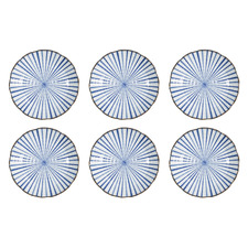 Natsu Tokusa 16cm Porcelain Side Plates (Set of 6)