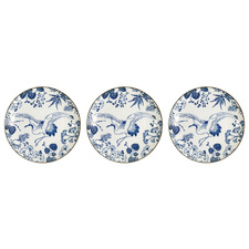 Flora Japonica Crane 20.6cm Porcelain Dinner Plates (Set of 3)