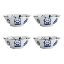 Kawaii Cat Neko 19.7cm Ramen Bowls (Set of 4)