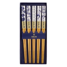 5 Pairs Japonica Chopsticks Gift Set