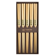 5 Pairs Bamboo Chopsticks Gift Set