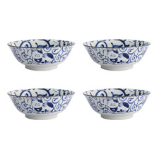 Kawaii Cat Neko Swirl 19.7cm Ramen Bowls (Set of 4)