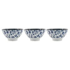 Flora Japonica Gingko 18cm Porcelain Sori Bowls (Set of 3)
