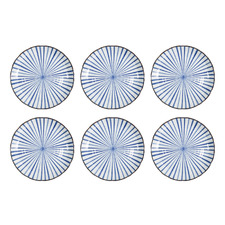 Natsu Tokusa Porcelain Dinner Plates (Set of 6)