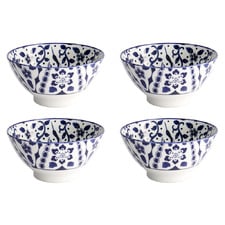 Tokyo Blue Maizuru Porcelain Ramen Bowls (Set of 4)