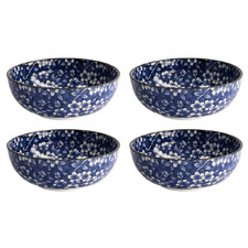 Tokyo Blue Sakura 20cm Porcelain Ramen Bowls (Set of 4)